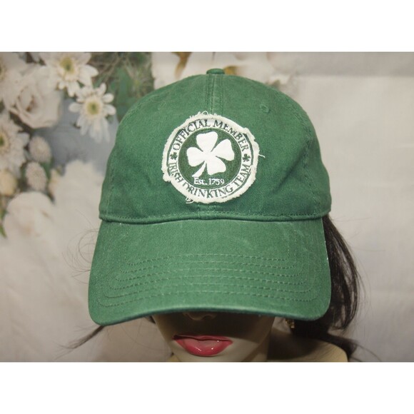 Irish Drinking Team Official Member Adjustable Hat Cap Ireland Shamrock Unisex - Picture 1 of 6